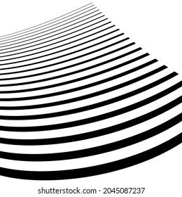 Abstract wavy, waving, billowy lines vector element