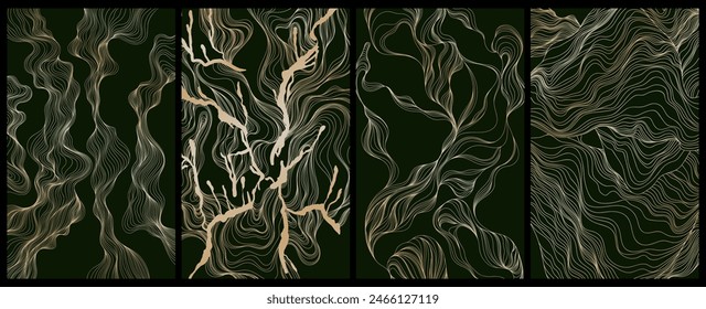 Abstract wavy, waving, billowy, squiggly and squiggly lines. Curly hand drawn illustration.