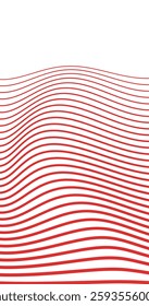 Abstract wavy, waving, billowy and undulating lines. Squiggly, squiggle lines with twist effect. Abstract vector background