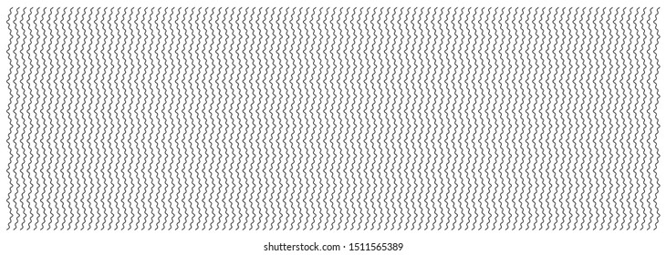 Abstract wavy, waving (zigzag) lines element.Vertical lines, stripes with billowy, undulate distortion effect.Curvy, squiggle parallel stripes.Oscillation, pulse warp effect (Wide, rectangle format)