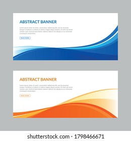 Abstract wavy web banner templates