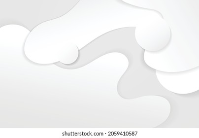 Abstract wavy white design template decorative design. Space for cover artwork background. illustration vector