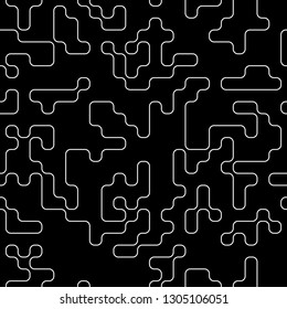 abstract wavy white line seamless pattern