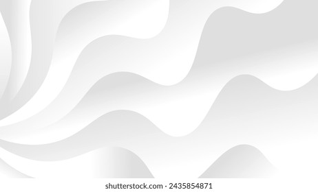 abstract wavy white monochromatic background with smooth and shiny lines.