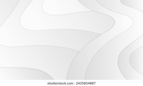 abstract wavy white monochromatic background with smooth and shiny lines.