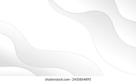 abstract wavy white monochromatic background with smooth and shiny lines.