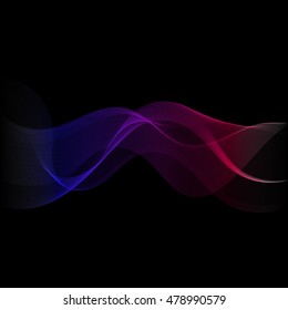 Abstract wawes background. Vector design element.
