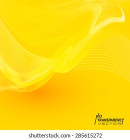 Abstract way lines background with pure yellow color tones