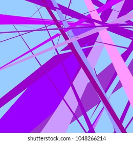 abstract ways lines background purple and blue sky colors, idea for business cover design. vector illustration