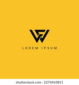 Abstract WE EW letter simple minimal style business logo design vector element.