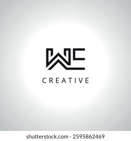 Abstract WE EW Monogram Logo Template With Vector Eps.