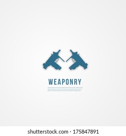 Abstract weapon template. Flat icon. Vector.