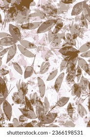 Abstract weathered backdrop leaves carpet pattern