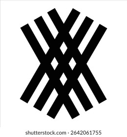 Abstract Weave Pattern A Striking Black and White Vector Graphic