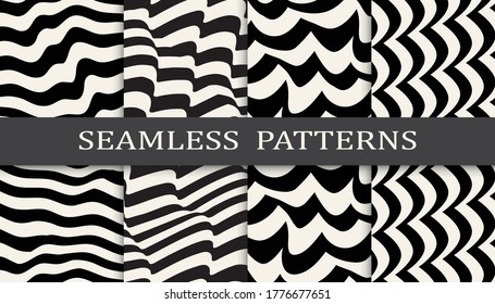 abstract weaves seamless background pattern set