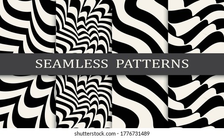 abstract weaves seamless background pattern set