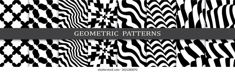 abstract weaves seamless background pattern set