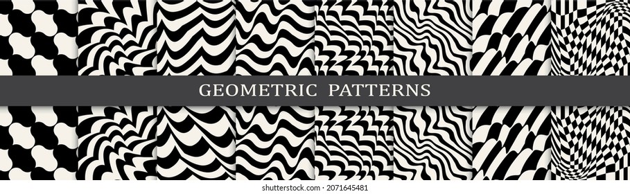 abstract weaves seamless background pattern set
