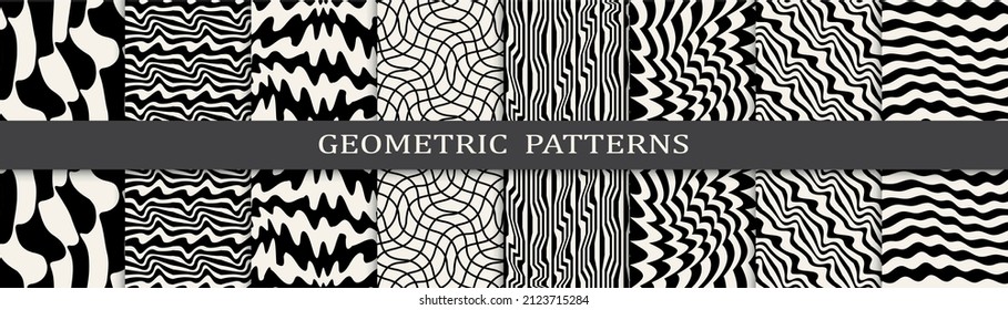 abstract weaves seamless background pattern set