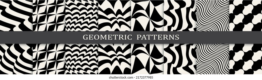 abstract weaves seamless background pattern set