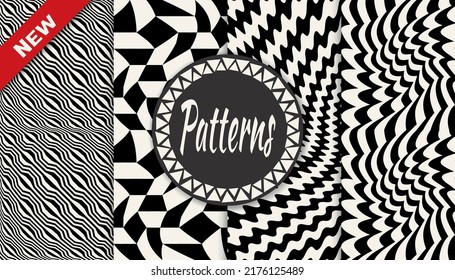 abstract weaves seamless background pattern set