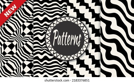 abstract weaves seamless background pattern set