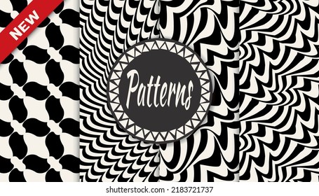 abstract weaves seamless background pattern set