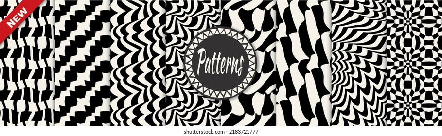 abstract weaves seamless background pattern set