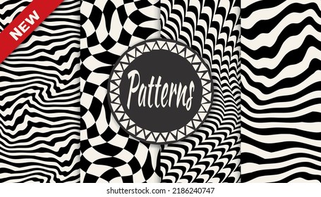 abstract weaves seamless background pattern set