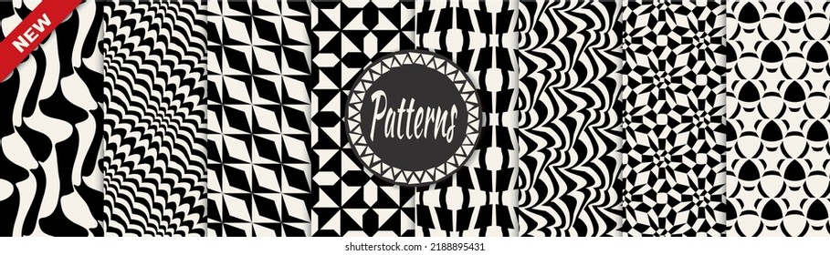 abstract weaves seamless background pattern set