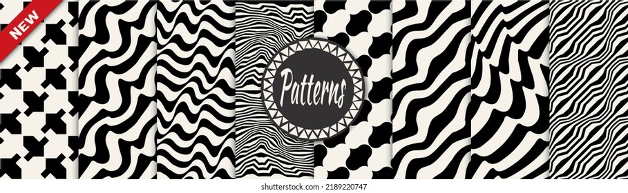 abstract weaves seamless background pattern set