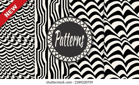 abstract weaves seamless background pattern set
