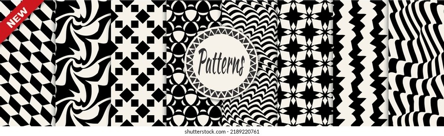 abstract weaves seamless background pattern set