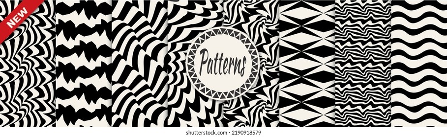 abstract weaves seamless background pattern set