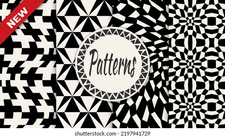 abstract weaves seamless background pattern set
