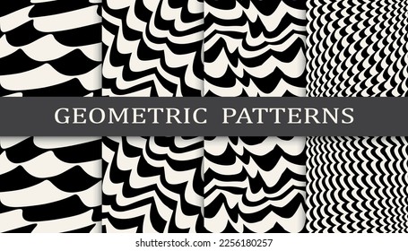 abstract weaves seamless background pattern set