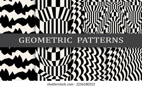 abstract weaves seamless background pattern set