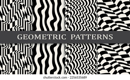 abstract weaves seamless background pattern set