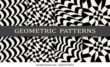 abstract weaves seamless background pattern set