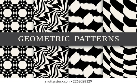 abstract weaves seamless background pattern set