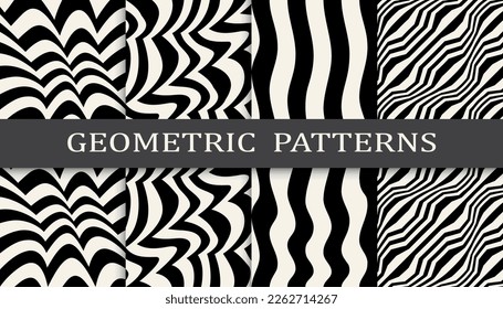 abstract weaves seamless background pattern set