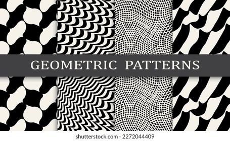 abstract weaves seamless background pattern set