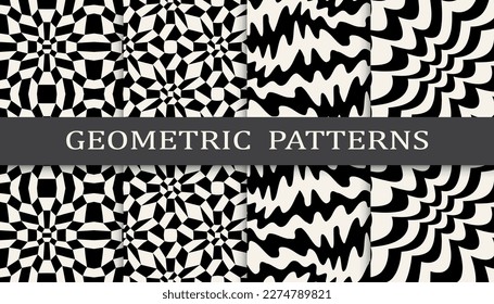 abstract weaves seamless background pattern set