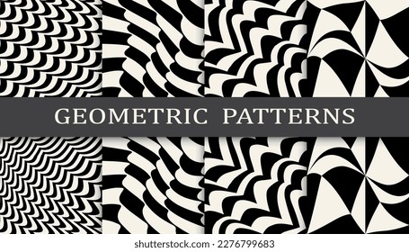 abstract weaves seamless background pattern set