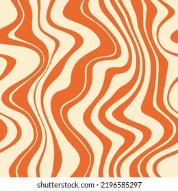 
Abstract weaves seamless vector pattern. 60’s, 70’s style hippie background with waves, psychedelic groovy texture. Perfect for textile, wallpaper or print design.
