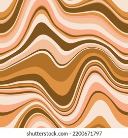 
Abstract weaves seamless vector pattern. 60’s, 70’s style hippie background with waves, psychedelic groovy texture. Perfect for textile, wallpaper or print design.
