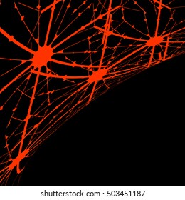Abstract web background, banner, poster design template, vector illustration