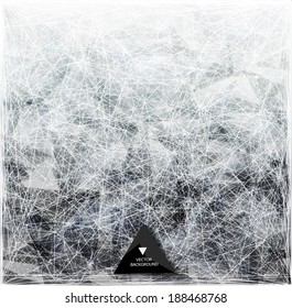 Abstract web background. Triangles background. Geometrical lines