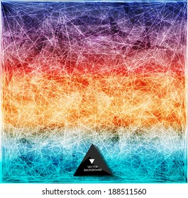 Abstract web background. Triangles background. Geometrical lines