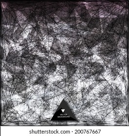Abstract web background. Triangles background. Geometrical lines